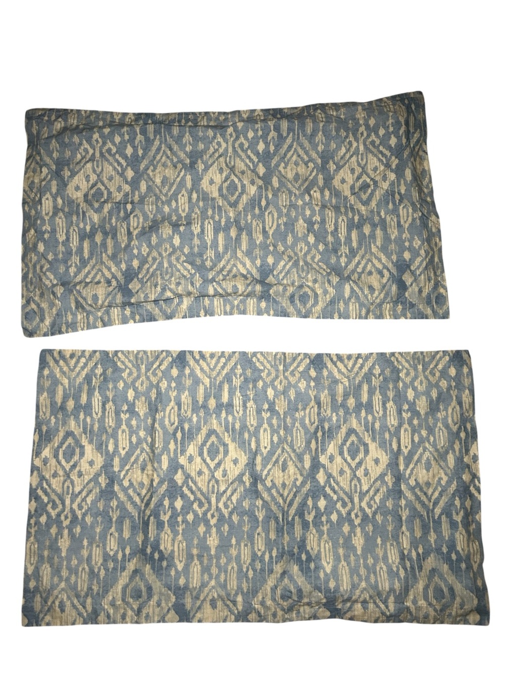 Jones Wear Blue and Cream Ikat Decorative Pillow Shams Set of 2‎ Comfort Aztec